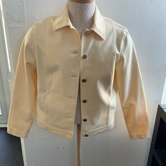 pale yellow denim jacket
